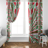 Burundi Pride Beat Of 1962 Independence Day Window Curtain Traditional Karyenda Drummer Art With Flag Sunburst Design