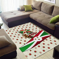 Burundi 1st July Independence Day Area Rug Patriotic Flag Portrait Art - Geometric Star Pattern