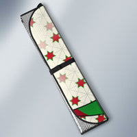 Burundi 1st July Independence Day Auto Sun Shade Patriotic Flag Portrait Art - Geometric Star Pattern
