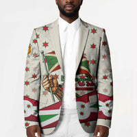 Burundi 1st July Independence Day Blazer Patriotic Flag Portrait Art - Geometric Star Pattern