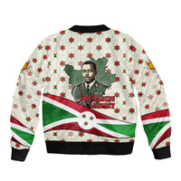 Burundi 1st July Independence Day Bomber Jacket Patriotic Flag Portrait Art - Geometric Star Pattern