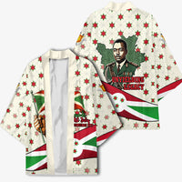Burundi 1st July Independence Day Kimono Patriotic Flag Portrait Art - Geometric Star Pattern