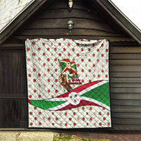 Burundi 1st July Independence Day Quilt Patriotic Flag Portrait Art - Geometric Star Pattern
