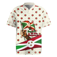 Burundi 1st July Independence Day Rugby Jersey Patriotic Flag Portrait Art - Geometric Star Pattern