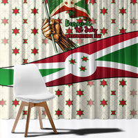 Burundi 1st July Independence Day Window Curtain Patriotic Flag Portrait Art - Geometric Star Pattern