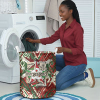Burundi Independence Day Laundry Basket 1st July 1962 Distressed Grunge Flag Art - Broken Chains And Freedom Star