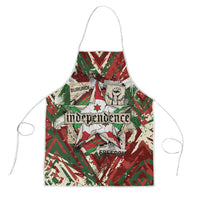 Burundi Independence Day Apron 1st July 1962 Distressed Grunge Flag Art - Broken Chains And Freedom Star