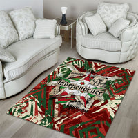 Burundi Independence Day Area Rug 1st July 1962 Distressed Grunge Flag Art - Broken Chains And Freedom Star