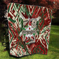 Burundi Independence Day Quilt 1st July 1962 Distressed Grunge Flag Art - Broken Chains And Freedom Star
