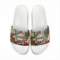 Burundi Independence Day Slide Sandals 1st July 1962 Distressed Grunge Flag Art - Broken Chains And Freedom Star
