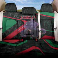 Jordan Black Iris Back Car Seat Cover with Flag Colors and Cultural Quote