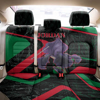 Jordan Black Iris Back Car Seat Cover with Flag Colors and Cultural Quote