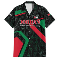 Jordan Black Iris Family Matching Puletasi and Hawaiian Shirt with Flag Colors and Cultural Quote