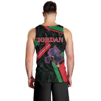Jordan Black Iris Men Tank Top with Flag Colors and Cultural Quote