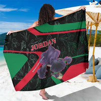 Jordan Black Iris Sarong with Flag Colors and Cultural Quote
