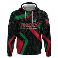 Jordan Black Iris Zip Hoodie with Flag Colors and Cultural Quote