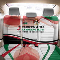 Jordan Emblem Back Car Seat Cover with Flag Colors and Desert Spirit Quote