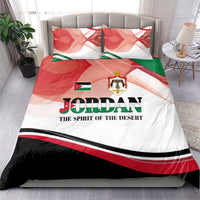 Jordan Emblem Bedding Set with Flag Colors and Desert Spirit Quote