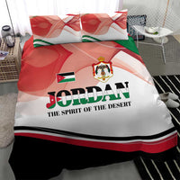 Jordan Emblem Bedding Set with Flag Colors and Desert Spirit Quote