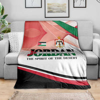 Jordan Emblem Blanket with Flag Colors and Desert Spirit Quote