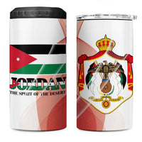 Jordan Emblem 4 in 1 Can Cooler Tumbler with Flag Colors and Desert Spirit Quote