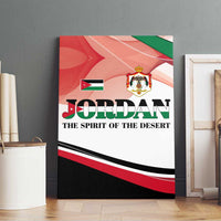 Jordan Emblem Canvas Wall Art with Flag Colors and Desert Spirit Quote