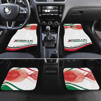 Jordan Emblem Car Mats with Flag Colors and Desert Spirit Quote
