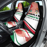 Jordan Emblem Car Seat Cover with Flag Colors and Desert Spirit Quote