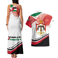 Jordan Emblem Couples Matching Tank Maxi Dress and Hawaiian Shirt with Flag Colors and Desert Spirit Quote