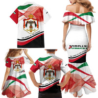 Jordan Emblem Family Matching Mermaid Dress and Hawaiian Shirt with Flag Colors and Desert Spirit Quote