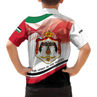 Jordan Emblem Family Matching Puletasi and Hawaiian Shirt with Flag Colors and Desert Spirit Quote