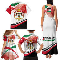 Jordan Emblem Family Matching Tank Maxi Dress and Hawaiian Shirt with Flag Colors and Desert Spirit Quote