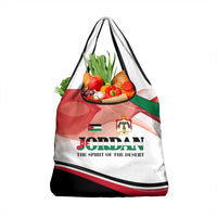 Jordan Emblem Grocery Bag with Flag Colors and Desert Spirit Quote