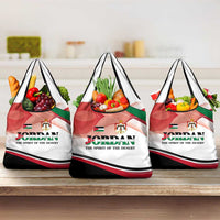 Jordan Emblem Grocery Bag with Flag Colors and Desert Spirit Quote