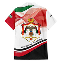 Jordan Emblem Hawaiian Shirt with Flag Colors and Desert Spirit Quote