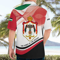 Jordan Emblem Hawaiian Shirt with Flag Colors and Desert Spirit Quote