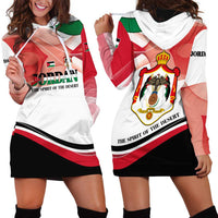 Jordan Emblem Hoodie Dress with Flag Colors and Desert Spirit Quote