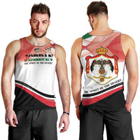 Jordan Emblem Men Tank Top with Flag Colors and Desert Spirit Quote
