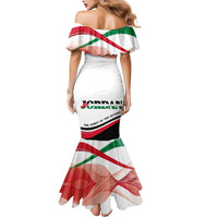 Jordan Emblem Mermaid Dress with Flag Colors and Desert Spirit Quote