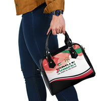 Jordan Emblem Shoulder Handbag with Flag Colors and Desert Spirit Quote