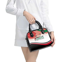 Jordan Emblem Shoulder Handbag with Flag Colors and Desert Spirit Quote