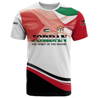 Jordan Emblem T Shirt with Flag Colors and Desert Spirit Quote