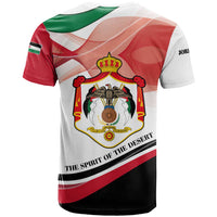 Jordan Emblem T Shirt with Flag Colors and Desert Spirit Quote