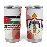 Jordan Emblem Tumbler Cup with Flag Colors and Desert Spirit Quote