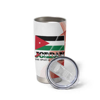 Jordan Emblem Tumbler Cup with Flag Colors and Desert Spirit Quote