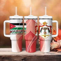Jordan Emblem Tumbler With Handle with Flag Colors and Desert Spirit Quote