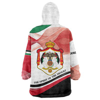 Jordan Emblem Wearable Blanket Hoodie with Flag Colors and Desert Spirit Quote