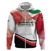 Jordan Emblem Zip Hoodie with Flag Colors and Desert Spirit Quote