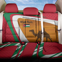 Wadi Rum Desert Back Car Seat Cover with Camel Rider and Jordan Flag Colors