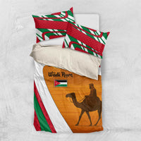 Wadi Rum Desert Bedding Set with Camel Rider and Jordan Flag Colors